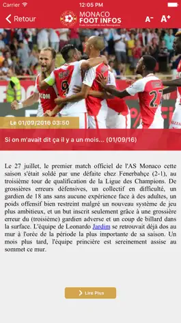 Game screenshot Monaco Foot Infos : toute l'actualité du club Monégasque - AS Monaco édition apk