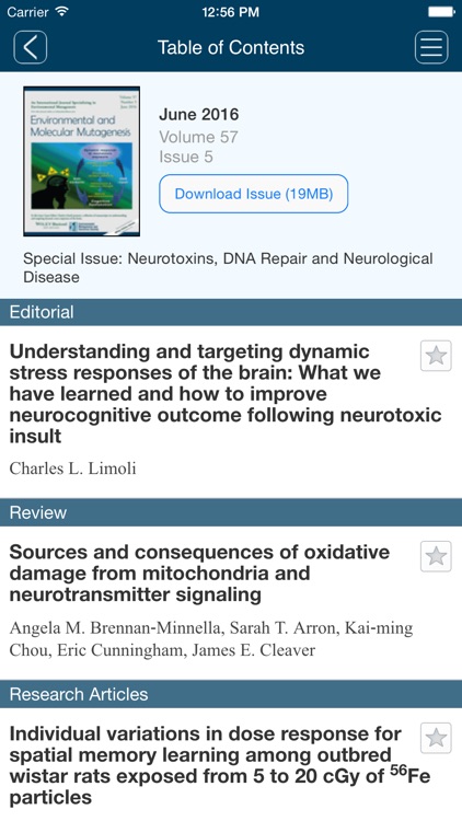 Environmental and Molecular Mutagenesis