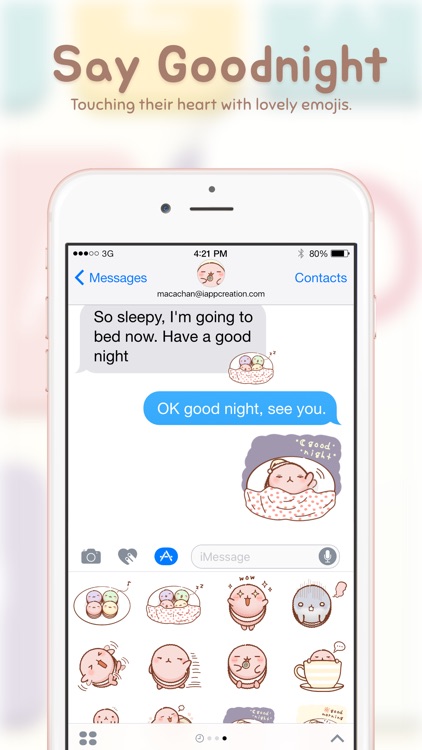 MaCaChan - Pastel Color, Cute & Emotional Stickers screenshot-3