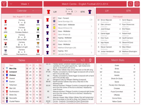English Football 2013-2014 - Match Centre screenshot 3