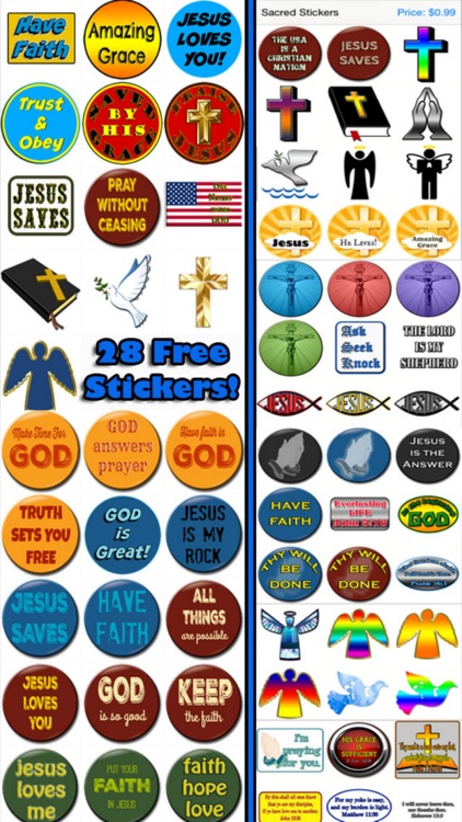 Sacred Stickers Free