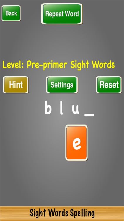 Sight Words Spelling