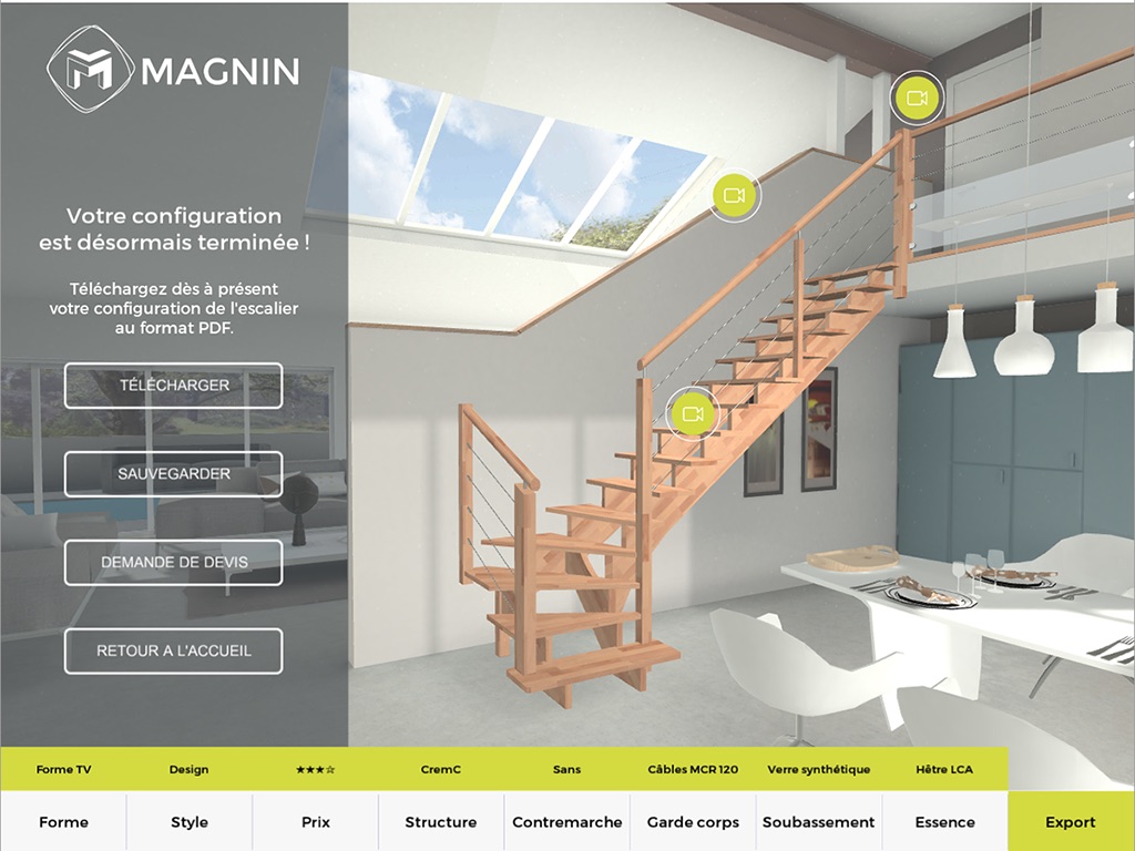 Configurateur escaliers Magnin screenshot 3