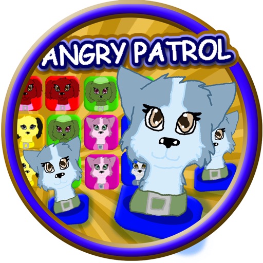 Kids Angry Patrol Game Match Icon