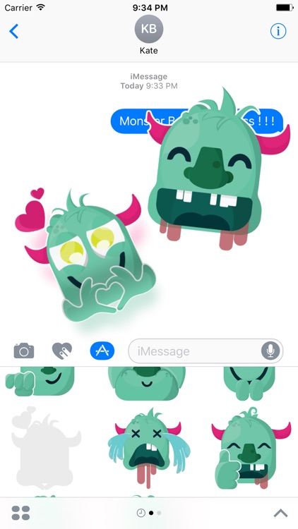 Baby Monster Sticker - Cute Messages