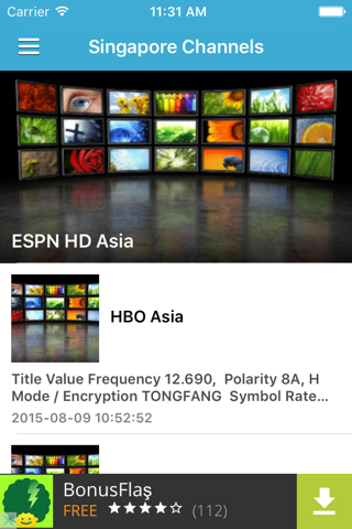 Singapore TV Channels Sat Info screenshot 2