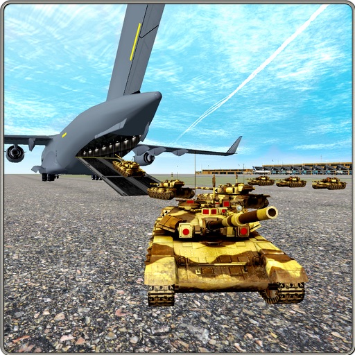 Military Tanks Airplane Cargo Icon