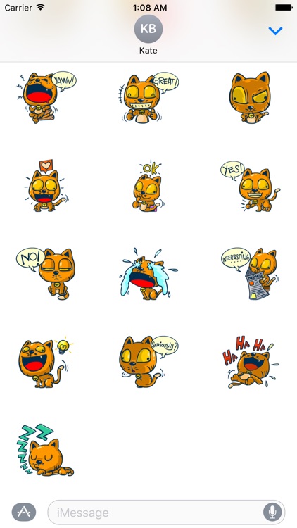 Dooral the silly cat - Stickers for iMessage