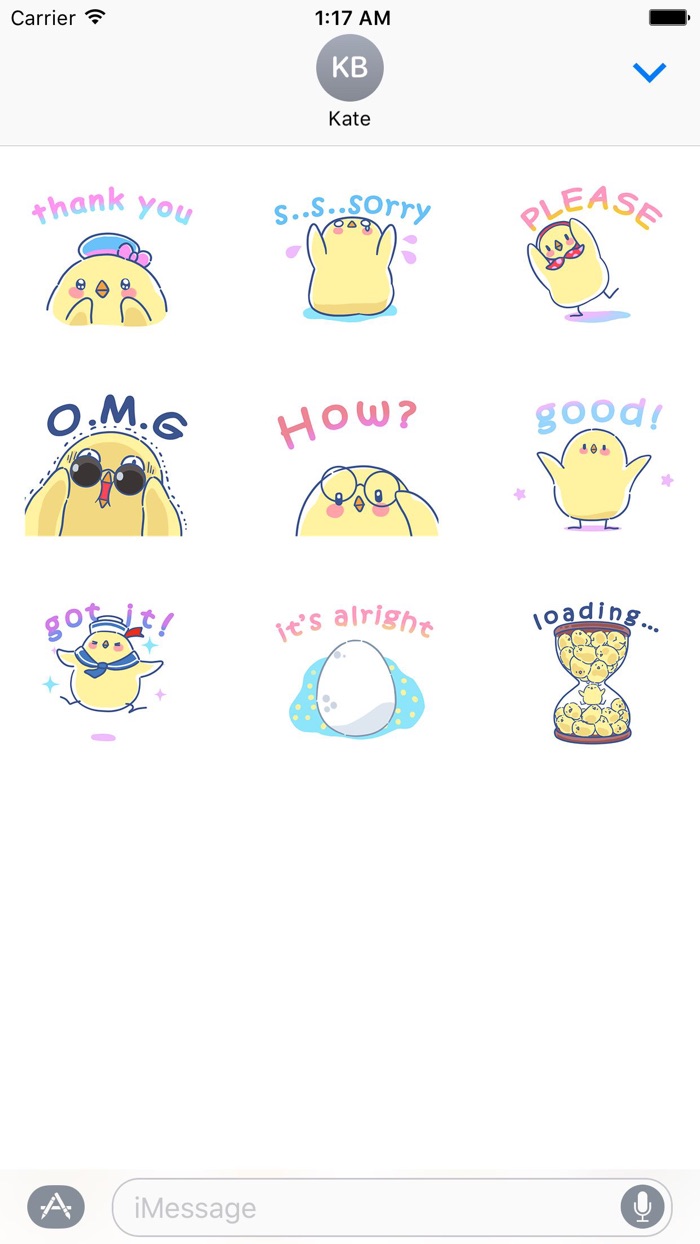 Animated Yellow Chick Sticker