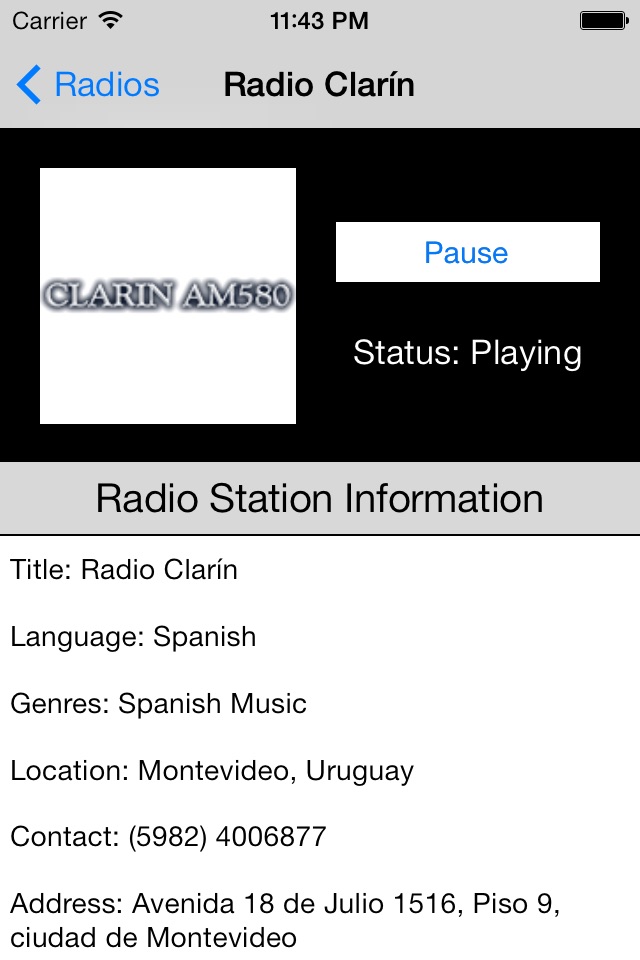 Uruguay Radio Live Player (Montevideo / Spanish / español) screenshot 3