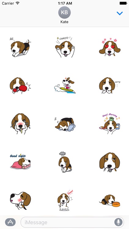 A Greedy Beagle Dog Stickers