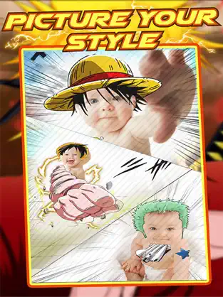 Captura de Pantalla 1 Anime Face Maker for One Piece Sticker Camera HD -  Luffy Manga Otaku iphone