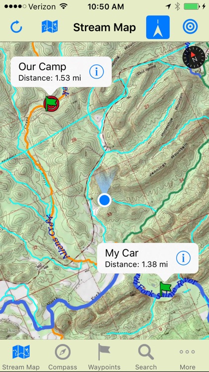 Stream Map USA - South Central