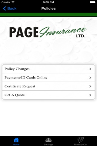 Page Insurance screenshot 2