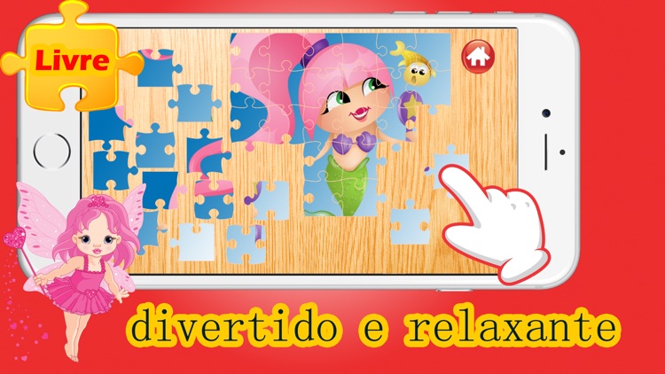 Quebra-Cabeça da Princesa Sereia no Jogos Educativos Grátis para Crianças e Jardim de Infância