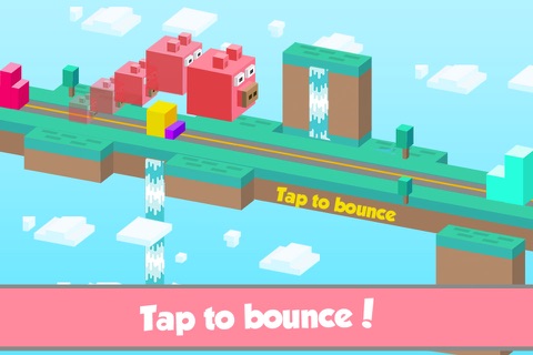 Blocky Tiny duck- Endless bouncy escape and sprint from The crossy City screenshot 2