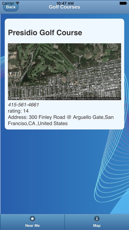 Golf Courses app