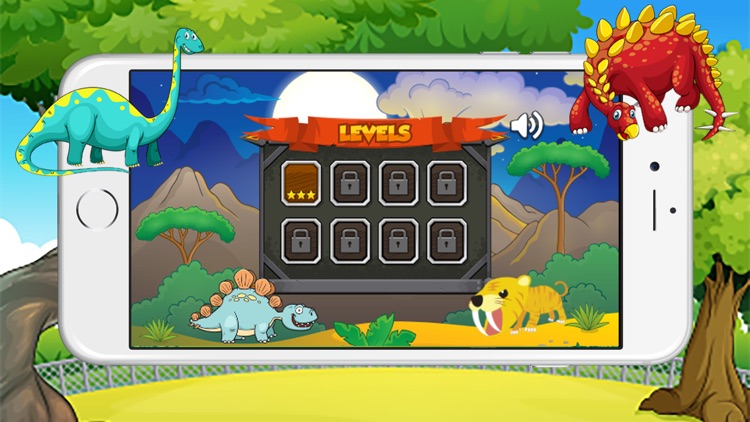 Cute dinosaurs remembering (IQ) matching games for kids