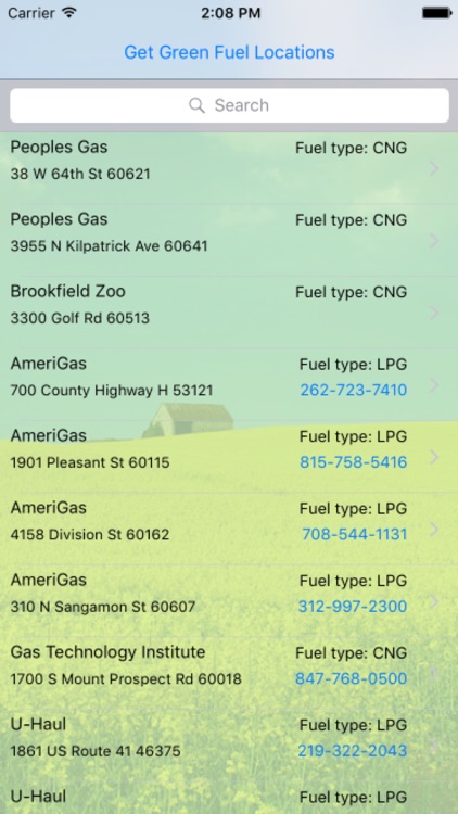 Chicago Green Fuel Finder Lite
