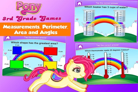 Pony 3rd Grade Kids Learning Games School Edition screenshot 3