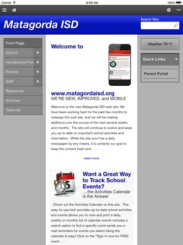 Matagorda ISD screenshot 2