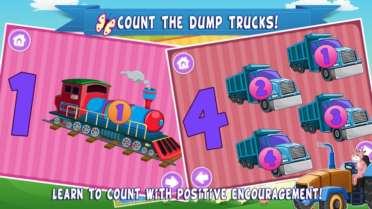Trucks World Count and Touch- Toddler Counting 123 for Kids