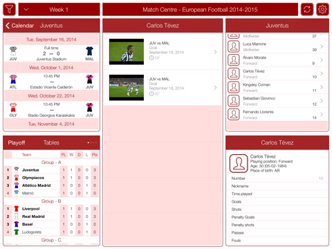 European Football 2014-2015 - Match Centre screenshot 3