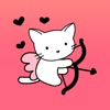 Cute Cat Love Stickers