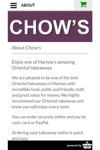 Chow's Mexican Takeaway CM17 0AT screenshot 4