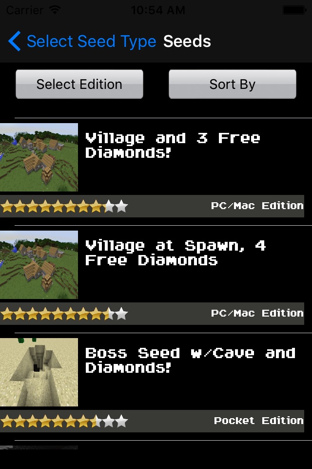 Amazing Seeds for Minecraft Pro Edition screenshot 2