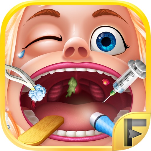 Little Crazy Throat Doctor & Dentist Surgery Free Icon