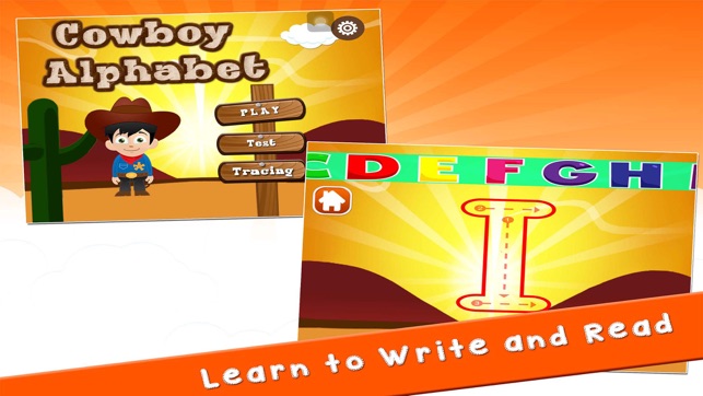 Alphabet Cowboy: Flash Card Game for Toddlers(圖1)-速報App