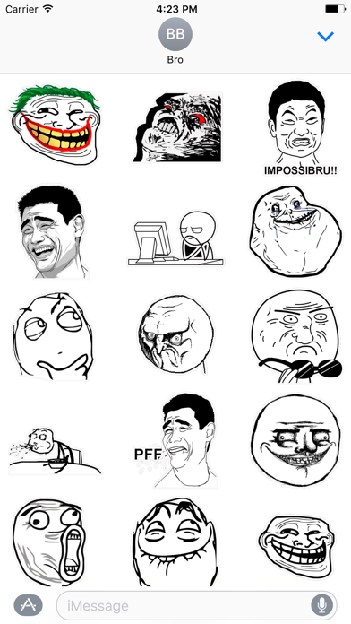 Classic Memes Faces stickers pack for iMessage 1.0 IOS -