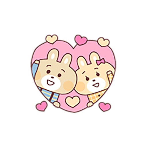 Rabbit Couple Sticker Pack for iMessage