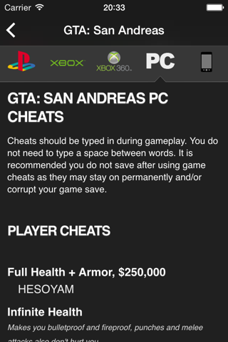 Cheats for GTA - for all Grand Theft Auto games screenshot 3