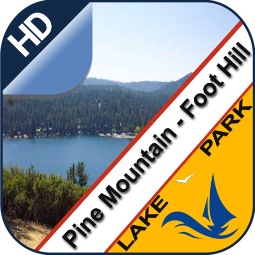 Pine Mountain and Foot Hill offline GPS chart for lake and park trails