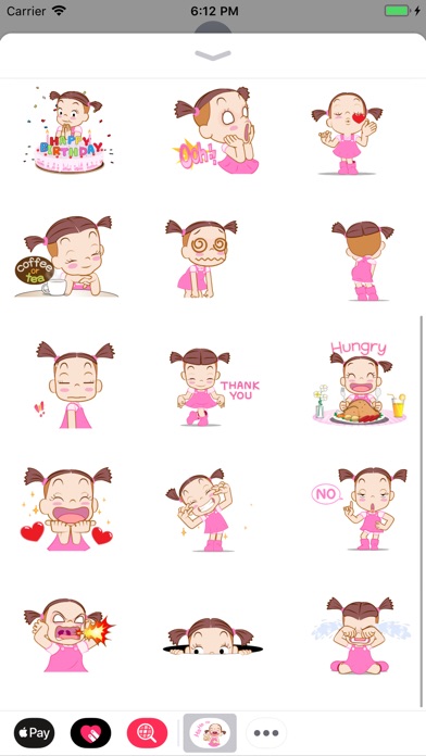 Lovely Girl Animated Stickers screenshot 3