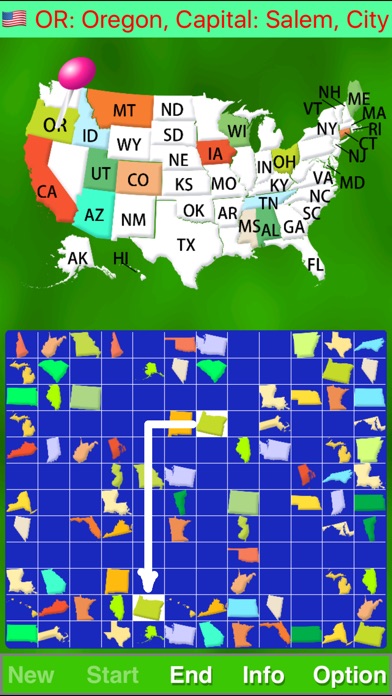 地図ソリティア - アメリカ screenshot1