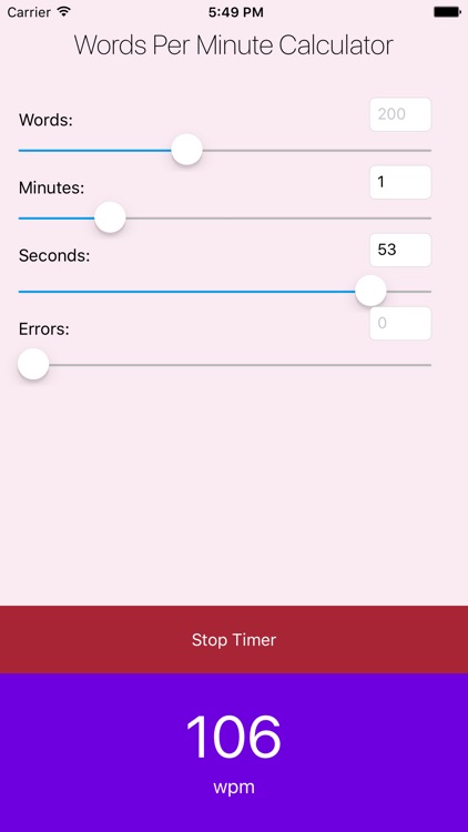 Words Per Minute Calculator