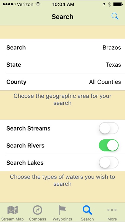 Stream Map USA - South Central