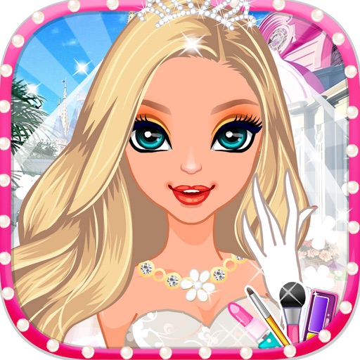 Romantic Wedding Dress - Bride Makeup Salon Icon