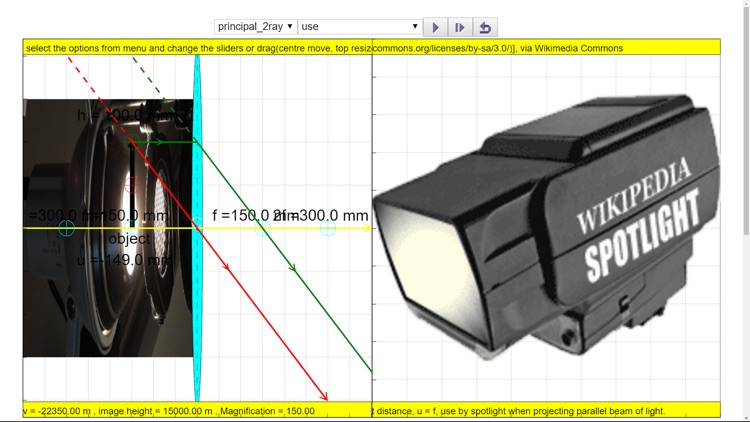 Lens Converging Diverging Simulator