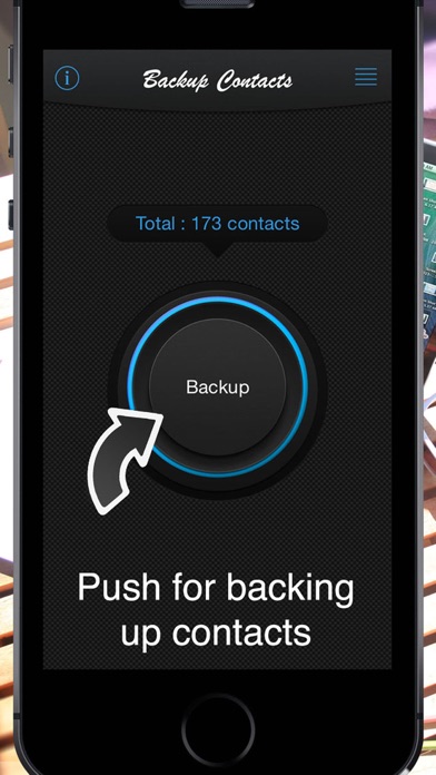 Backup Contacts ( save contacts , export and restore with one tap ) Screenshot 3