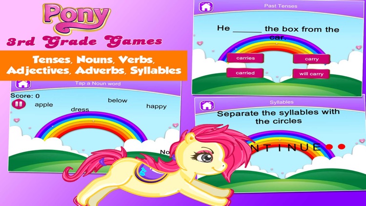 Pony 3rd Grade Kids Learning Games School Edition screenshot-3