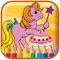 Party Pony Candy Cake Coloring Book Game For Kids