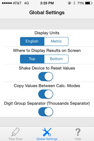 HVAC Pipe Sizer - Gas High screenshot 2