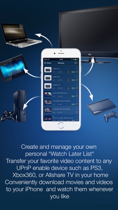 MCPlayer Pro wireless UPnP video player for iPhone, stream movies on HD TV Screenshot 3