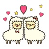 Couple Alpaca in Love Sticker