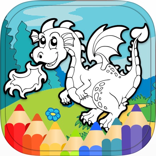 Dragon Dinosaur Coloring Book HD iOS App