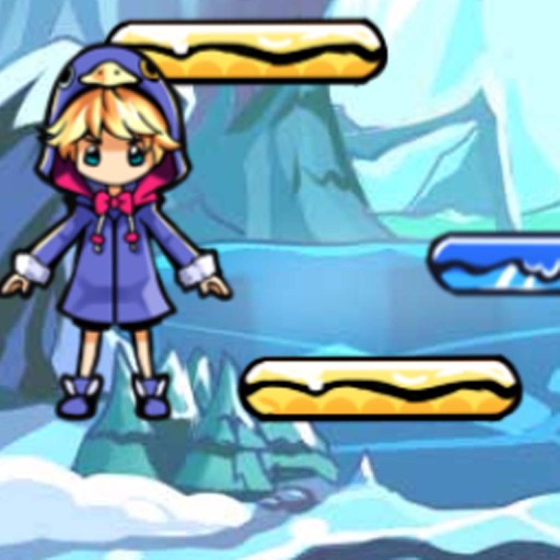 Girls snow jump icon